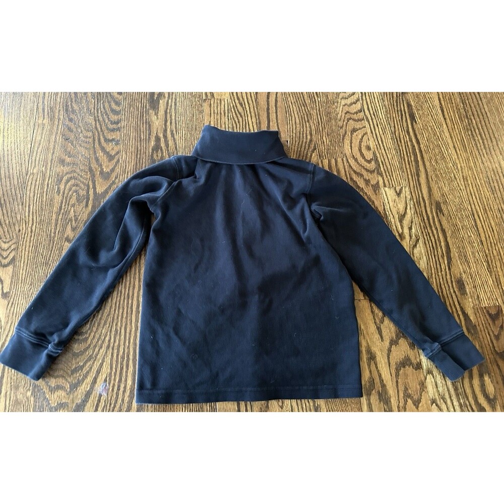 Hanna Andersson Black 100% Organic Cotton Turtleneck Top Girls Size 8 130 cm